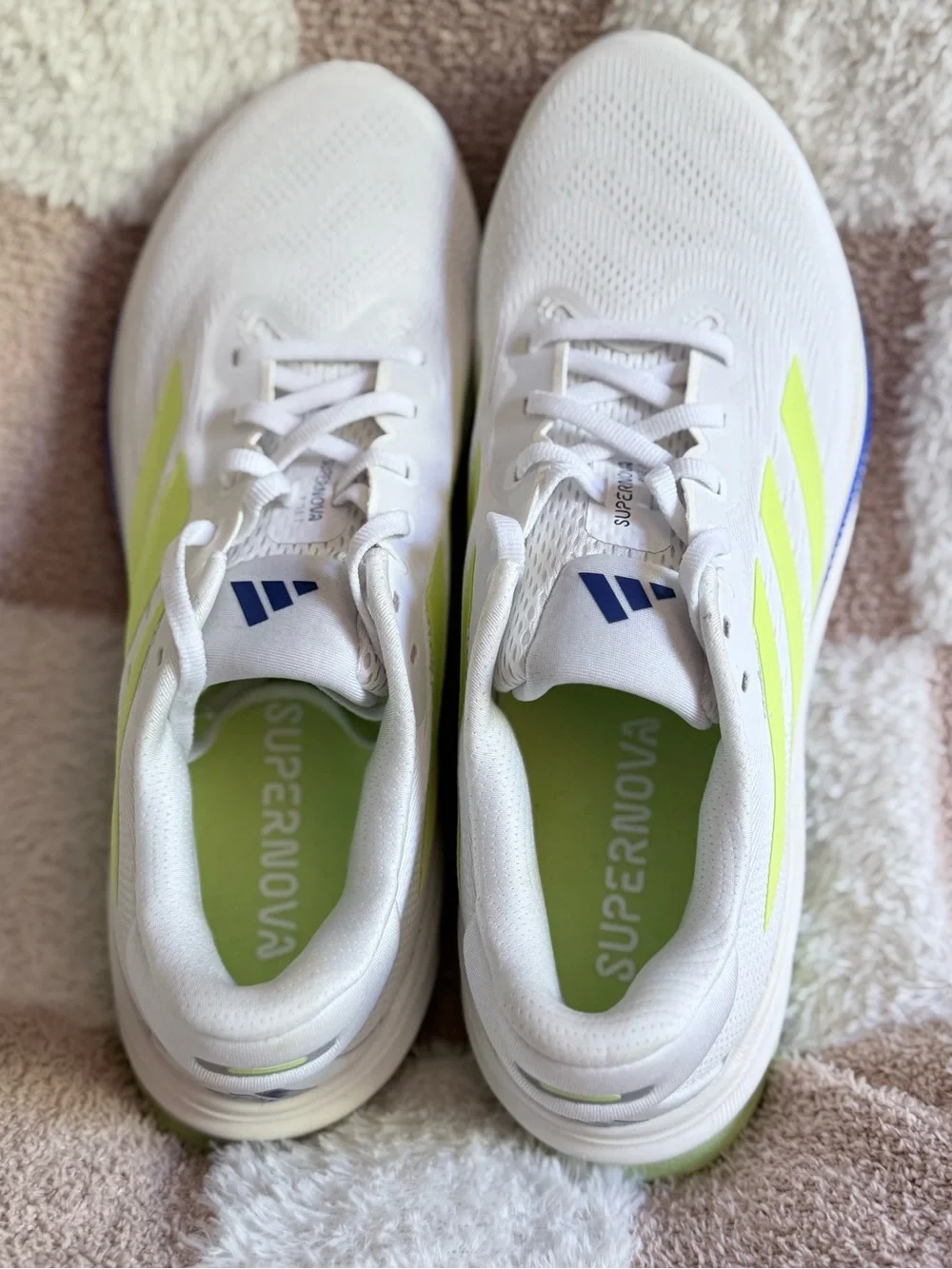 adidas Supernova Dreamstrike+ White Volt Blue Running Shoes [NWOT]